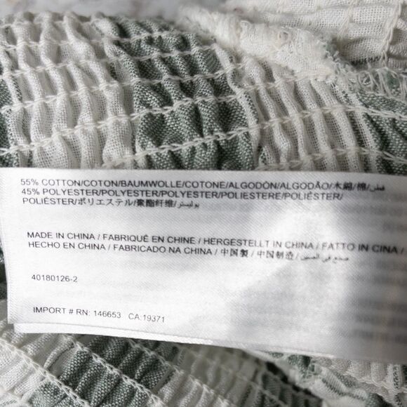 Revolve The Fifth Label Poetic Stripe Smock Top in Sage White Cap Sleeves - Picture 8 of 12